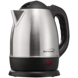 BRENTWOOD(R) APPLIANCES KT-1770 1.2-Liter Stainless Steel Cordless Electric Kettle