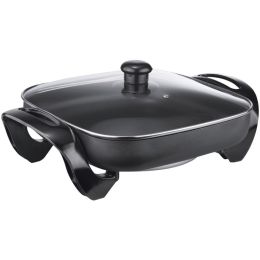 BRENTWOOD(R) APPLIANCES SK-65 Nonstick Electric Skillet with Glass Lid (1,300W; 12")