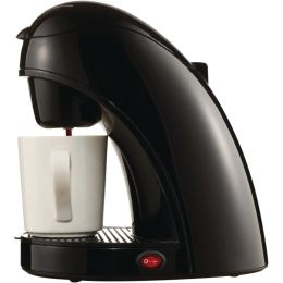 BRENTWOOD(R) APPLIANCES TS-112B Single-Serve Coffee Maker with Mug (Black)