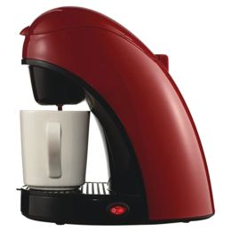 BRENTWOOD(R) APPLIANCES TS-112R Single-Serve Coffee Maker with Mug (Red)