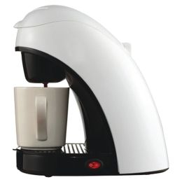 BRENTWOOD(R) APPLIANCES TS-112W Single-Serve Coffee Maker with Mug (White)
