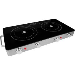 Brentwood Appliances TS-382 1,800-Watt Double Infrared Electric Countertop Burner