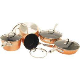 THE ROCK by Starfrit 030910-001-STAR THE ROCK by Starfrit 10-Piece Copper Cookware Set