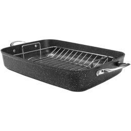 THE ROCK(TM) BY STARFRIT(R) 060325-002-0000 THE ROCK by Starfrit 17" Roaster with Rack & Stainless Steel Handles