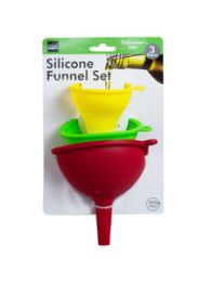 3 pack silicone funnel set