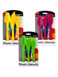 Bright Colors Plastic Utensils Set