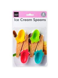 4 Pack Plastic Ice Cream Spoons