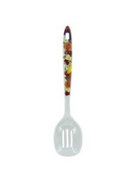 Apple Print Melamine Slotted Spoon
