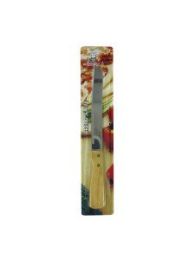 Bread knife with wood handle