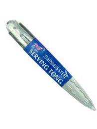 9 inch stainless steel tong with rubber grip