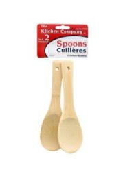 2 pack 8 inch bamboo spoons