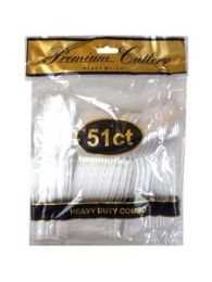 51 Count Heavy Duty Plastic Cutlery Combo Pack