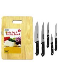 Knife set with cutting board