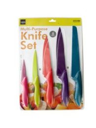 5 Piece Colorful Multi-Purpose Knife Set
