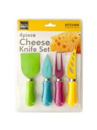 Easy Grip Multi-Colored Cheese Knife Set