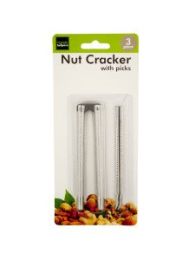 Metal Nut Cracker with Picks Set