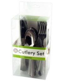 Disposable Silver Plastic Cutlery Set
