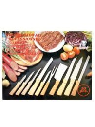 Professional Cutlery Set with Wood Handles