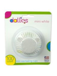 Dallies White Mini Size Baking Cups 100 Pack