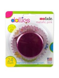 Dallies No Fade Metallic Pink Baking Liner 24 Pack