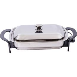 Precise Heat&trade; T304 Stainless Steel 16&quot; Rectangular Electric Skillet