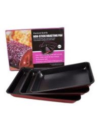 Set of three roasting pans