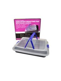 Large roasting pan with cover and handles