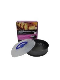 Springform cake pan with lid and handles