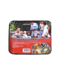 3-compartment foil tray, 3 pack