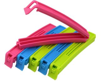 Set of 12 Kitchen Food Saver Bag Sealing Clips Airtight Clamps Random Color