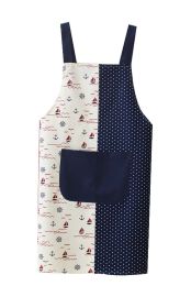 Lovely Bib Apron Waterdrop Resistant With One Pocket,H3