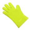 Silicone Non-slip Anti-scalding Oven Mitts Cooking/BBQ Gloves 1PCS -Green
