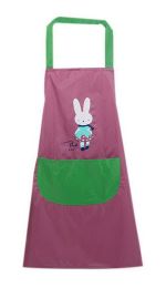 Couple Cute Simple Waterproof Apron Sleeveless Aprons Auspicious Rabbit Date Red