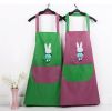 Couple Pretty Creative Waterproof Apron Sleeveless Apron Auspicious Rabbit Green
