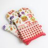 Heat Resistant Oven Gloves Baking Oven Mitts Cooking Gloves Flower Pot