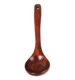 Wooden Tableware Kitchen Soup Spoon Stylish Soup Ladle, 21.5x6.5cm