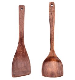 Wooden Kitchen Cooking Utensil, 2 pieces Wooden Spatulas