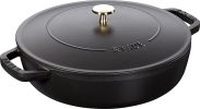 Staub  Saut Pan with Chistera structure 2.75qt Black 12612425